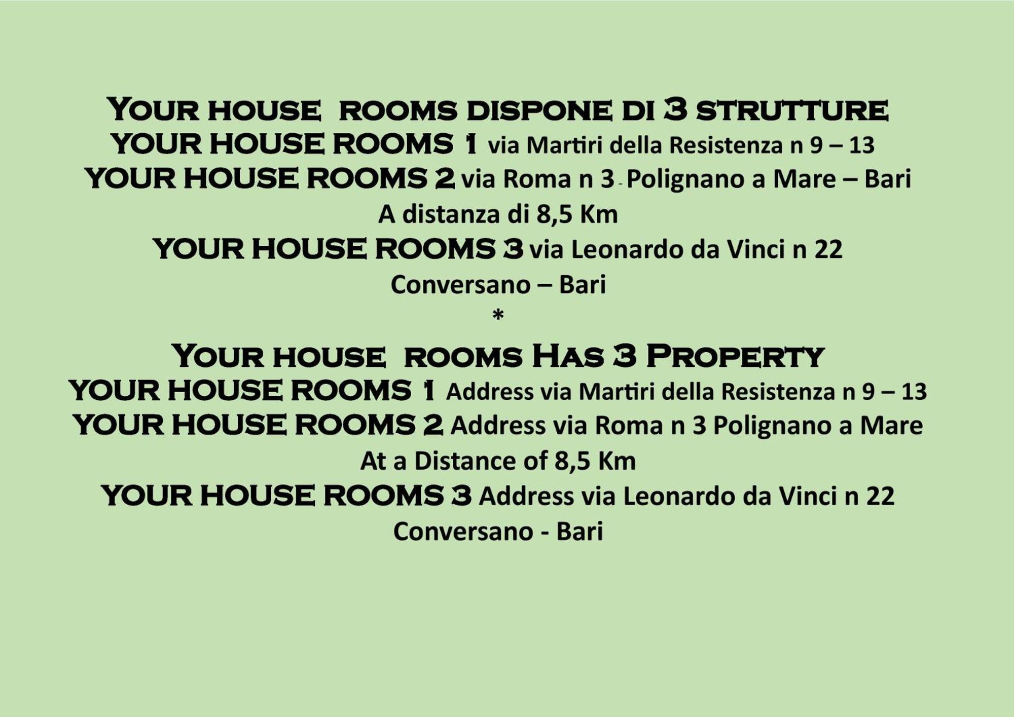 Your House Rooms 3 Conversano Camera foto
